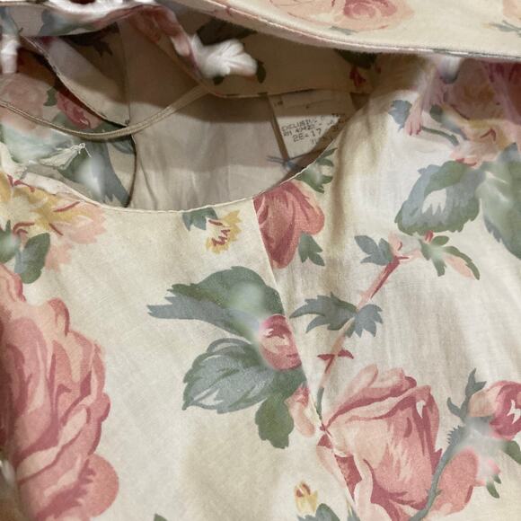 VTG 80s Jessica McClintock Bridal Dress 7/8 Off the Shoulder Floral Cottage - Picture 6 of 11